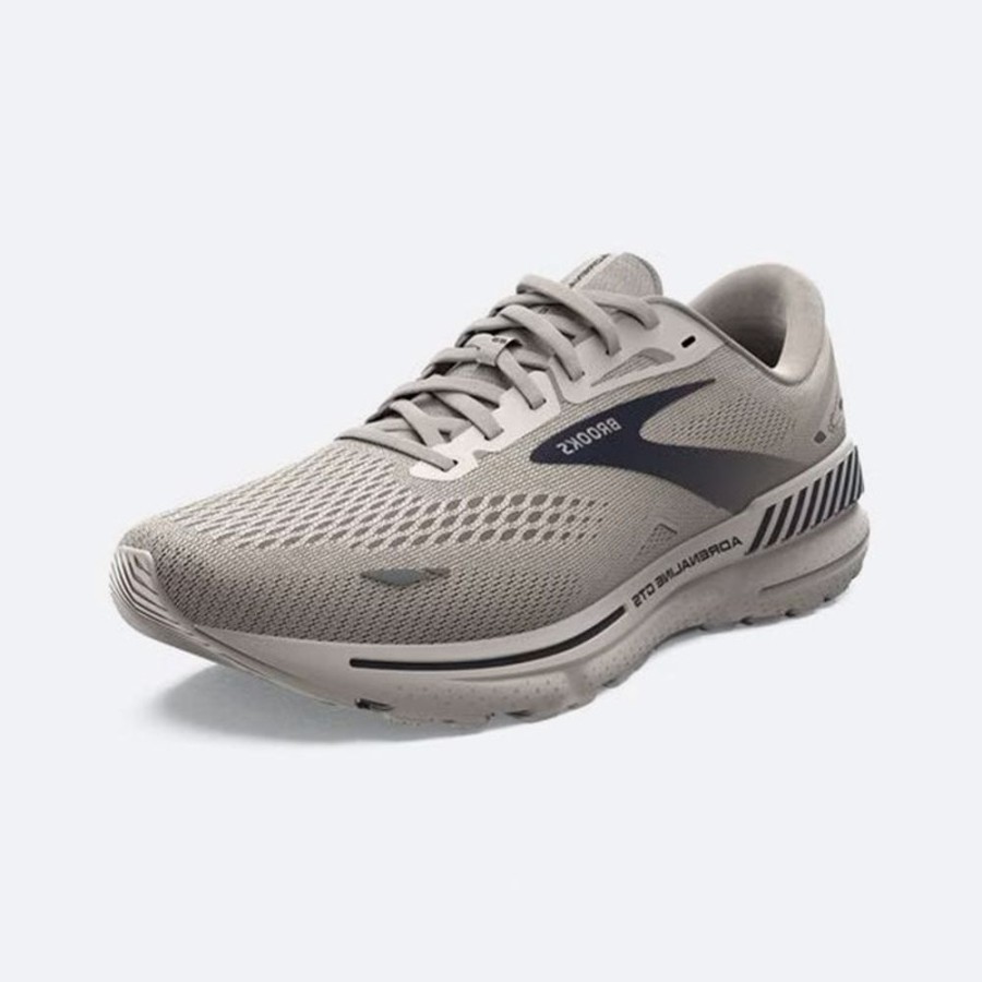 Men'S Brooks | Brooks Men'S Adrenaline Gts 23 Crystal Grey/Surf The Web/Grey