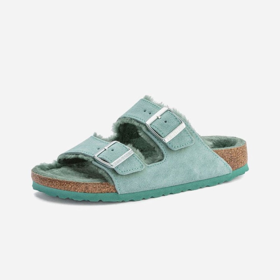 Women'S Birkenstock | Birkenstock Arizona Shearling Suede Leather Beryl