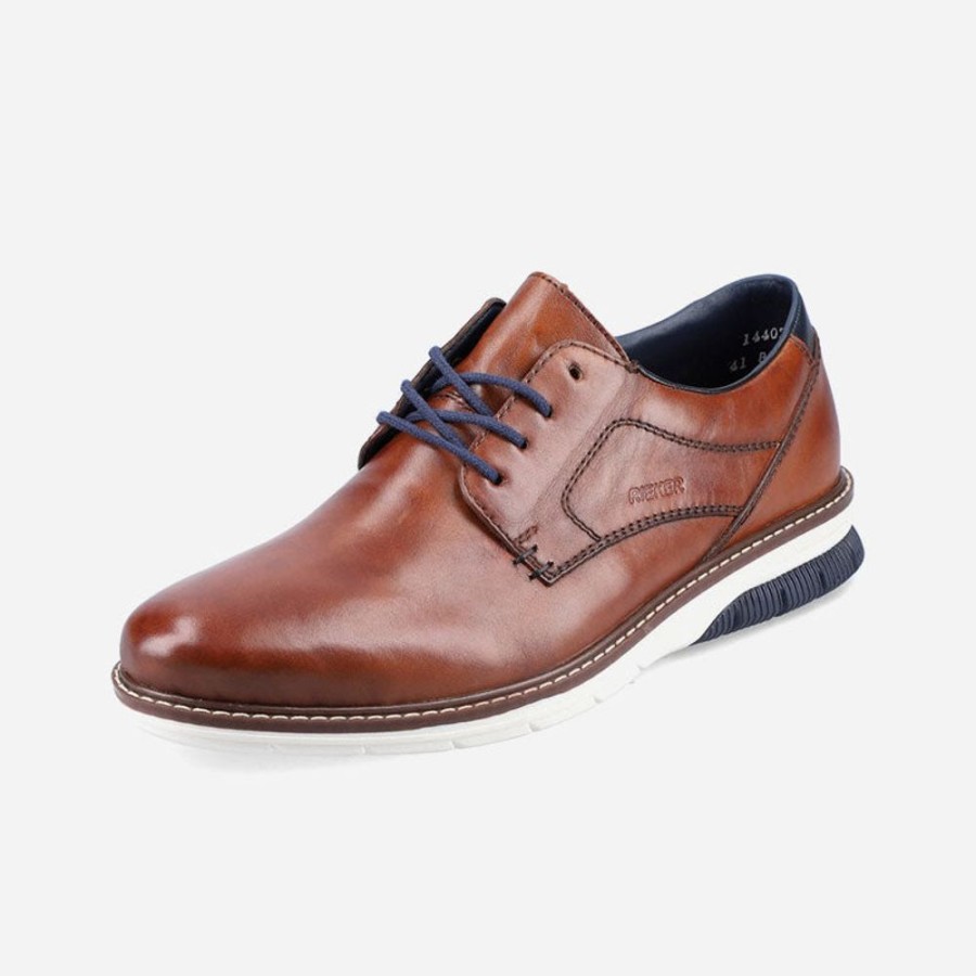 Men'S Rieker | Rieker Men'S Dustin Peanut/Pazifik