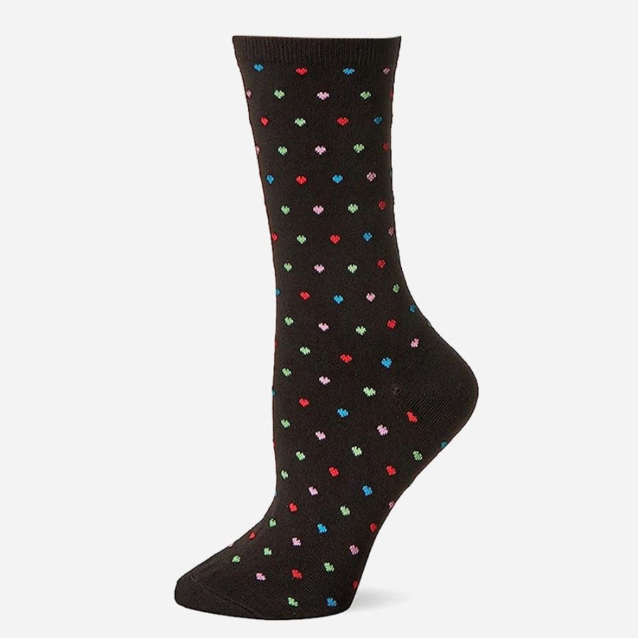 Socks Hot Sox | Hot Sox Pindot Heart Denh