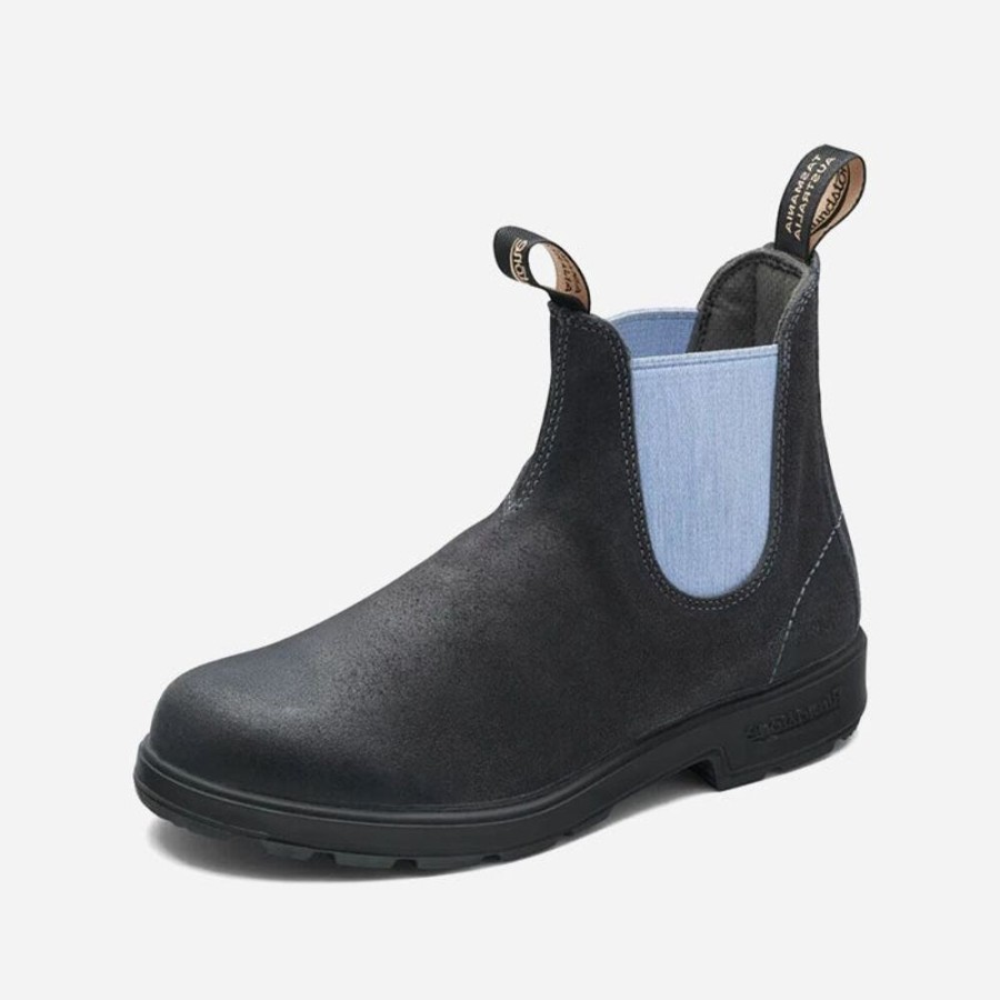 Women'S Blundstone | Blundstone Suede Chelsea Boot Steel Grey/Pale Denim