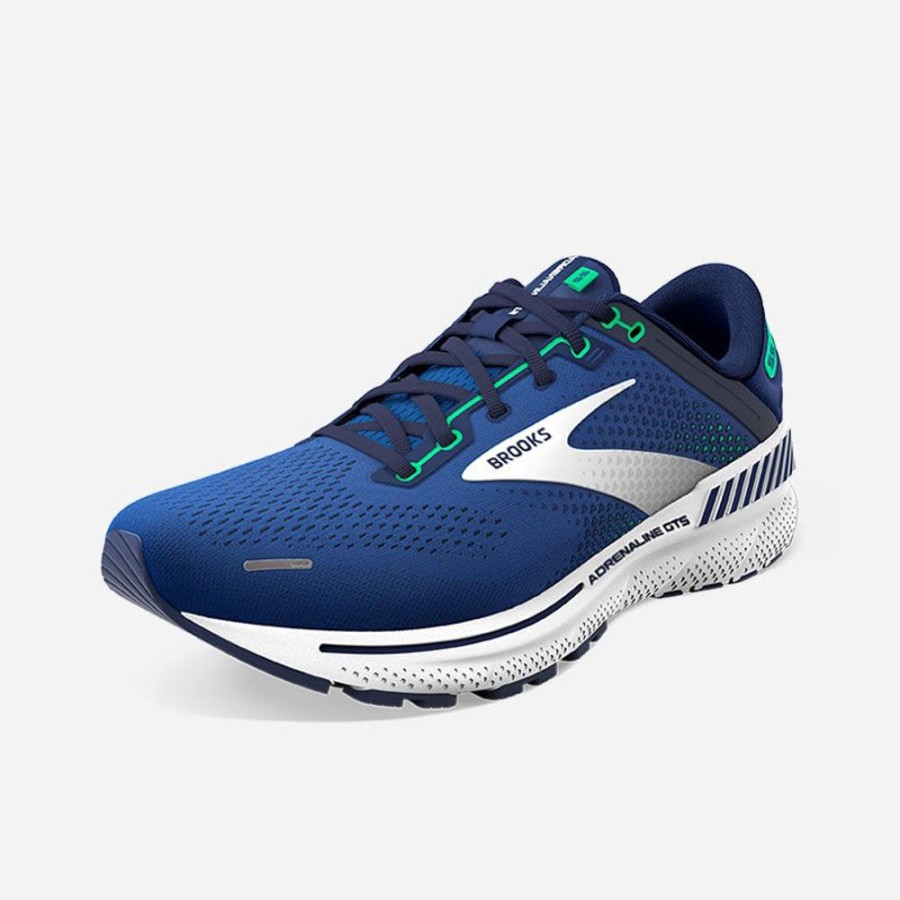 Men'S Brooks | Brooks Men'S Adrenaline Gts 22 Surf The Web/Blue/Irish Greene/Irish Green