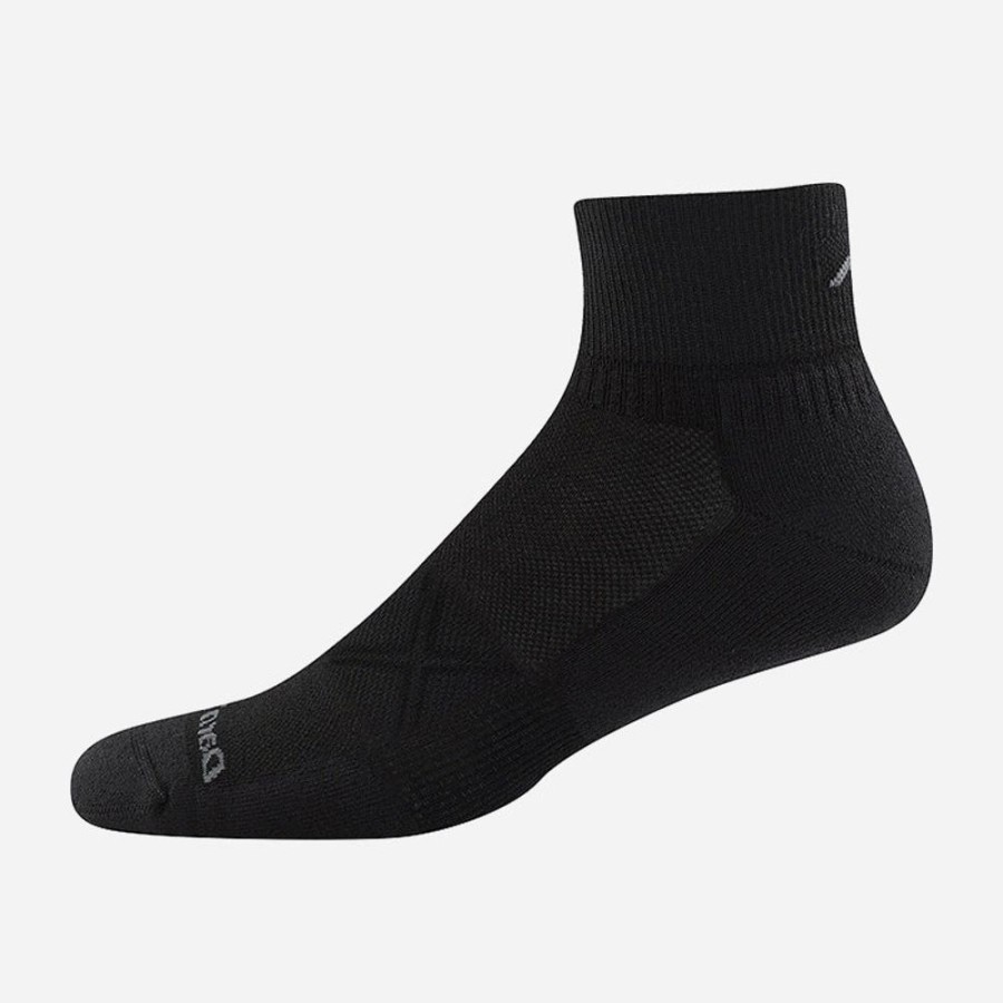 Socks Darn Tough | Darn Tough Men'S Vertex 1/4 Ultralight With Cushion Black