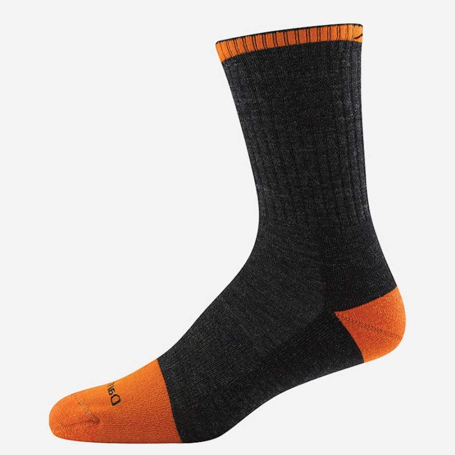 Socks Darn Tough | Darn Tough Men'S Steely Micro Crew With Cushion Graphite