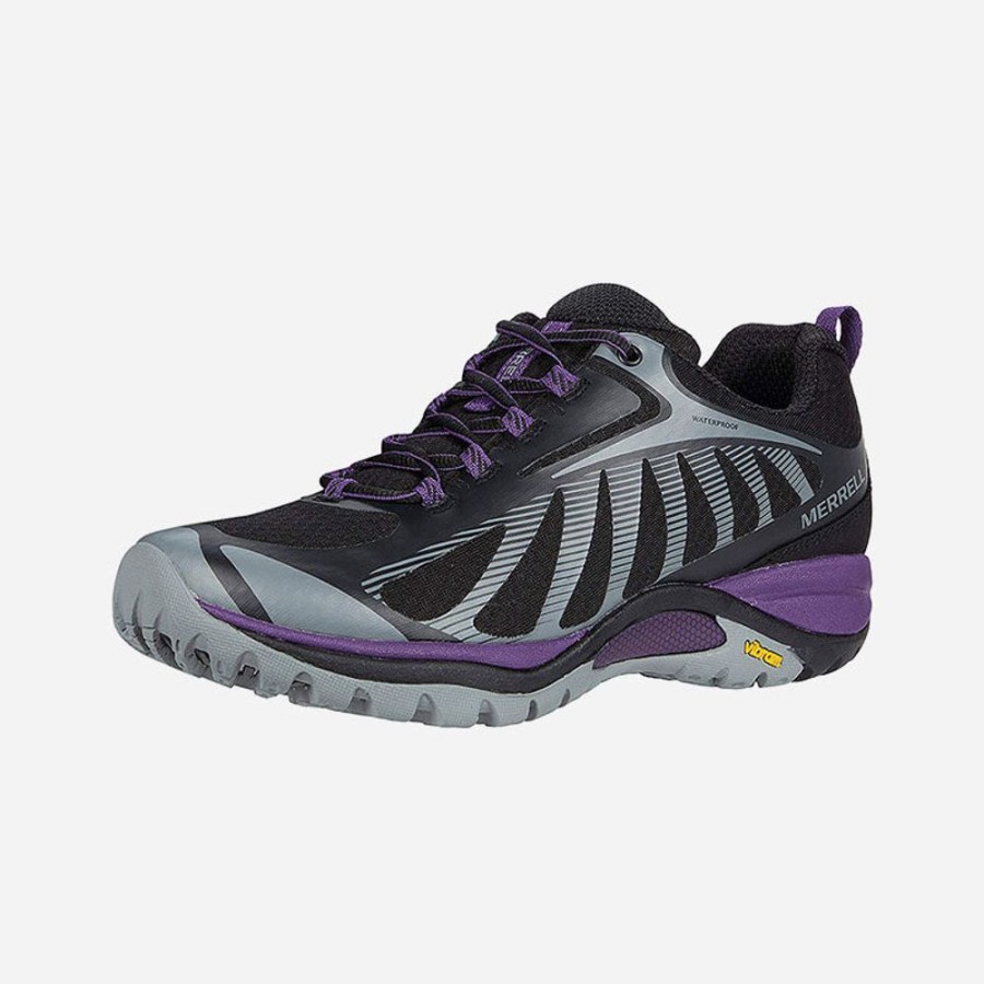 Women'S Merrell | Merrell Siren Edge 3 Waterproof Black/Acai