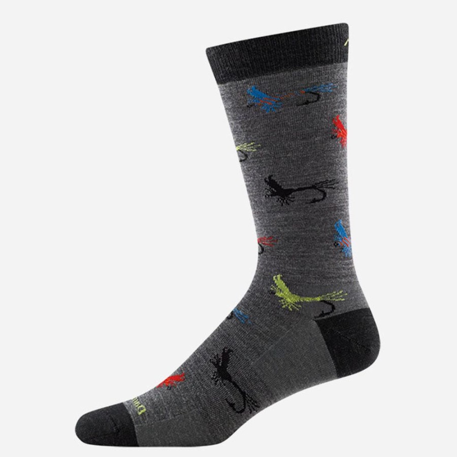 Socks Darn Tough | Darn Tough Men'S Pop Mcfly Crew Lightweight Grey