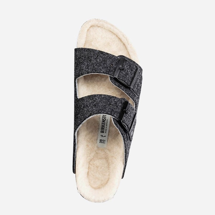 Men'S Birkenstock | Birkenstock Men'S Arizona Wool Felt Grey