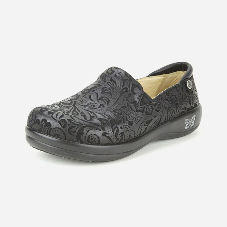 Women'S Alegria | Alegria Keli Black Embossed Paisley