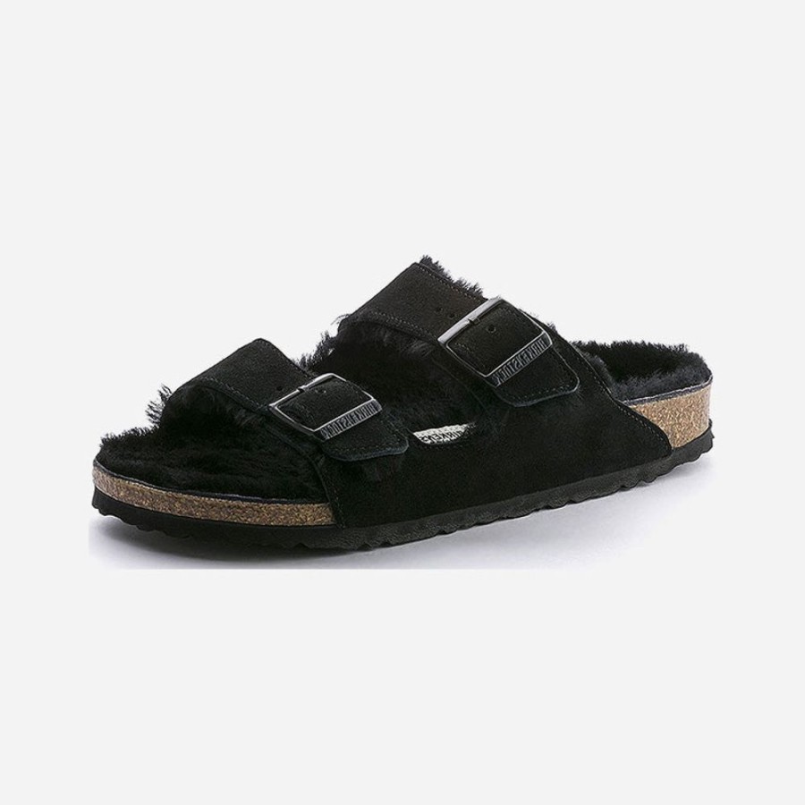 Women'S Birkenstock | Birkenstock Arizona Shrearling Black