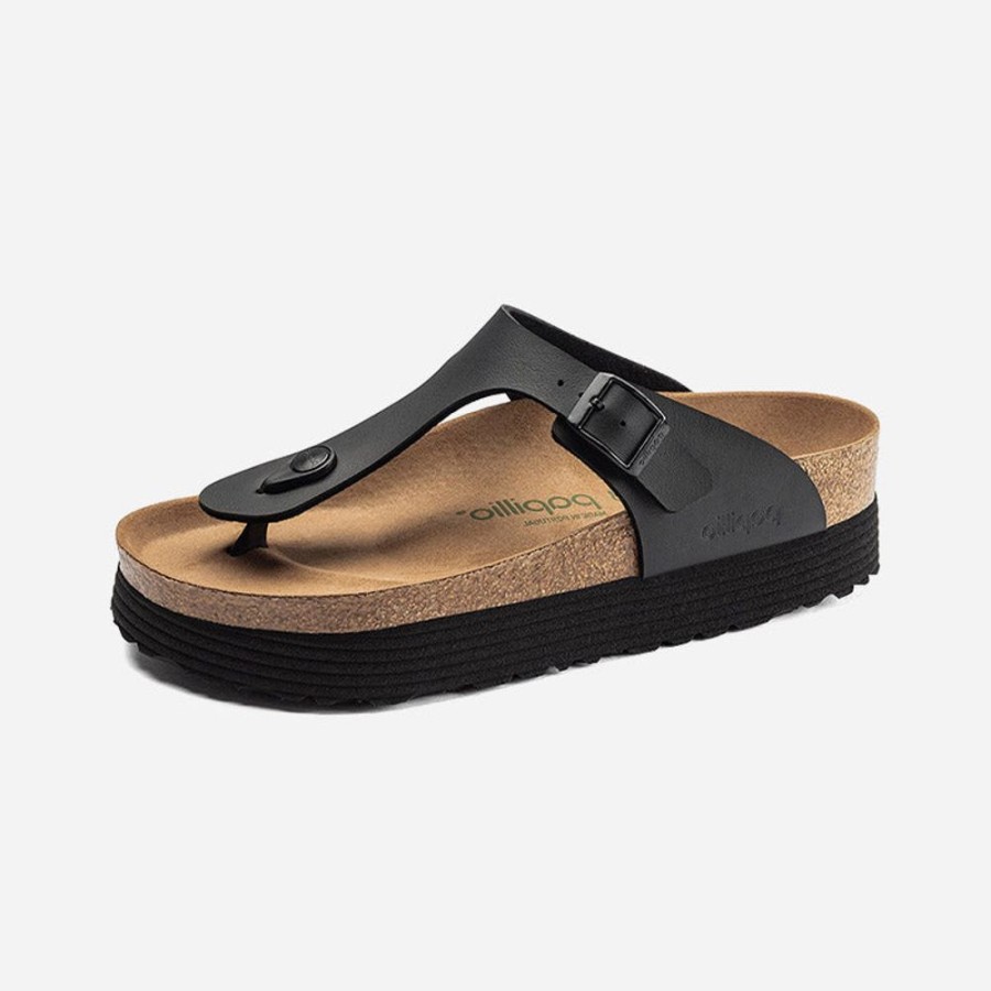 Women'S Birkenstock | Birkenstock Gizeh Platform Vegan Birko-Flor