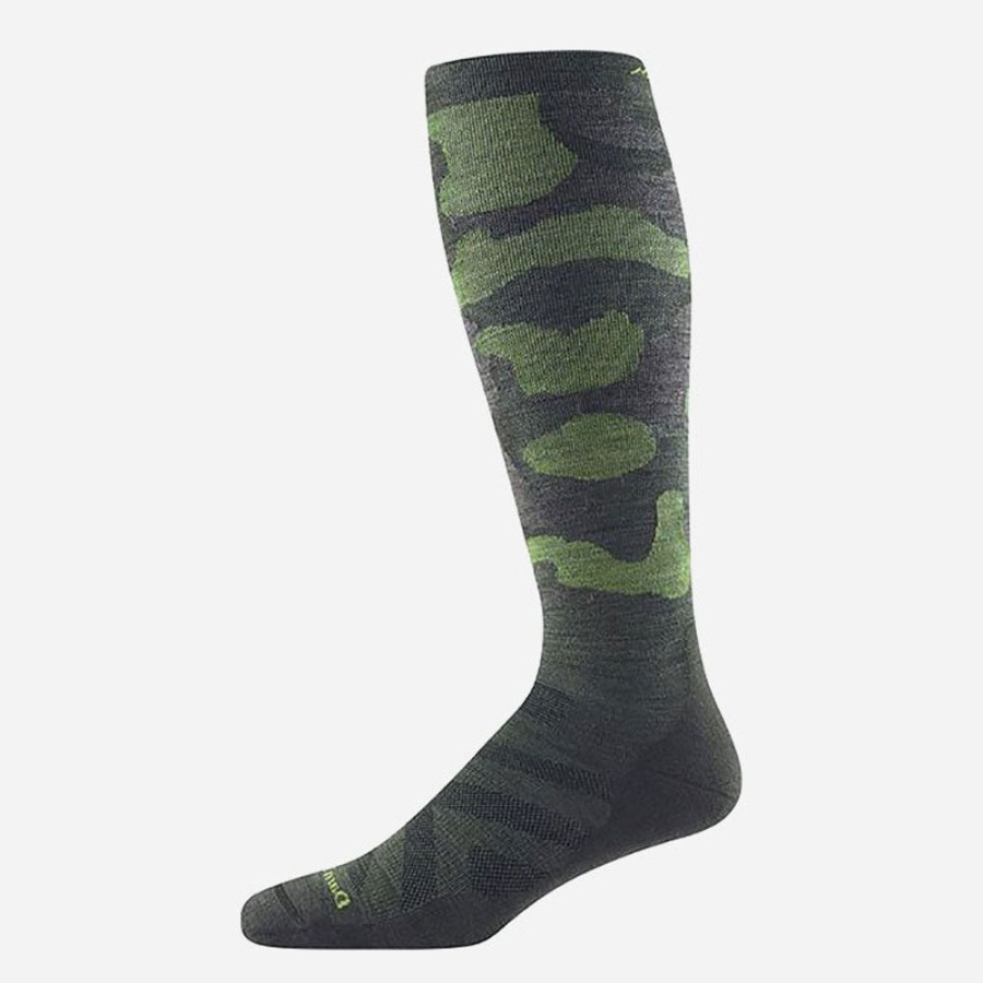 Socks Darn Tough | Darn Tough Men'S Camo Otc Midweight With Cushion With Graduated Light Forest