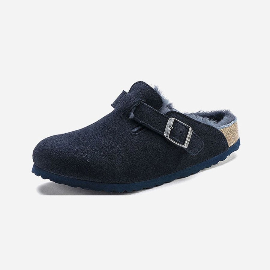 Men'S Birkenstock | Birkenstock Boston Shearling Suede Leather Night