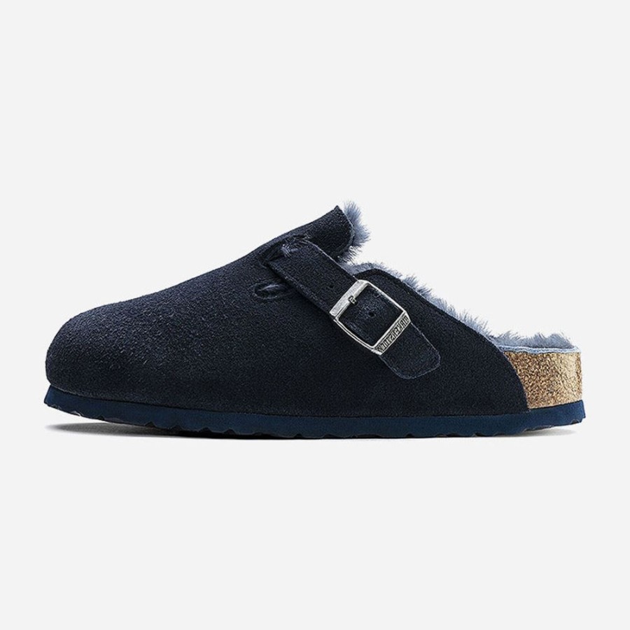 Men'S Birkenstock | Birkenstock Boston Shearling Suede Leather Night