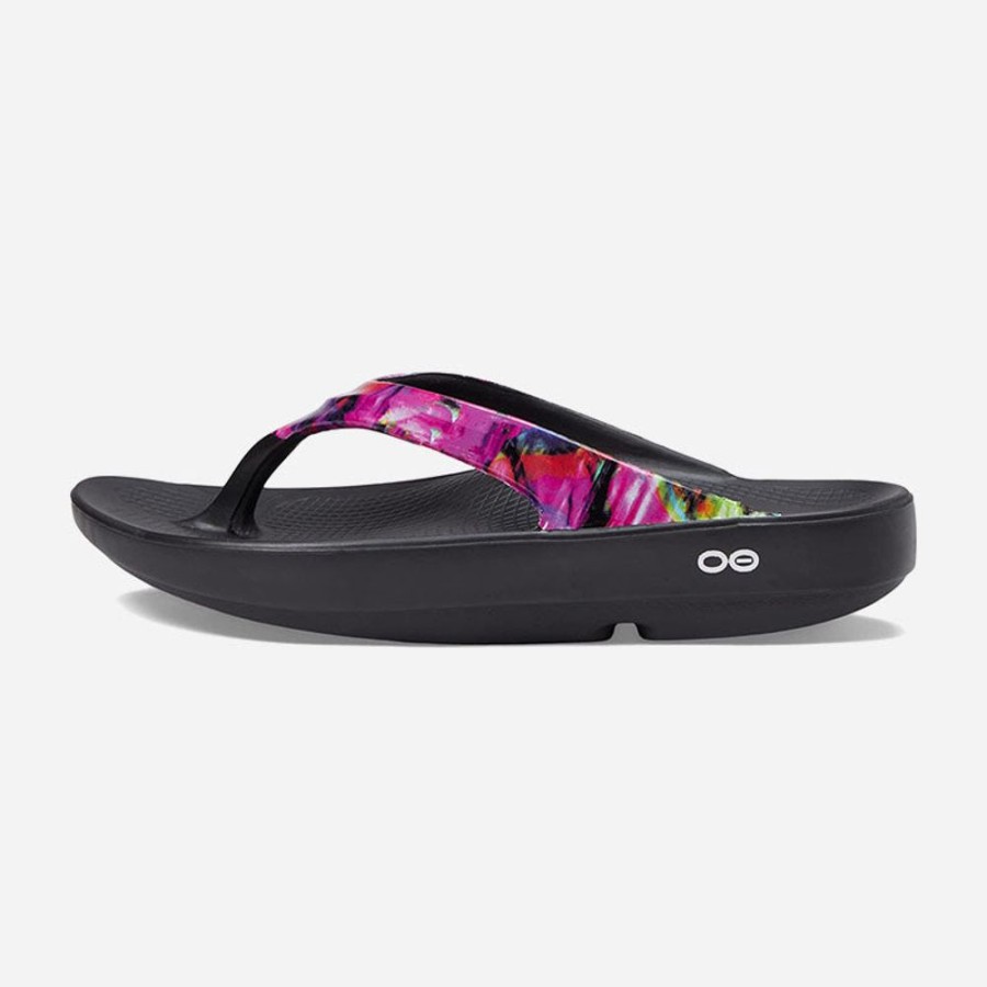 Women'S Oofos | Oofos Oolala Limited Neon Rose