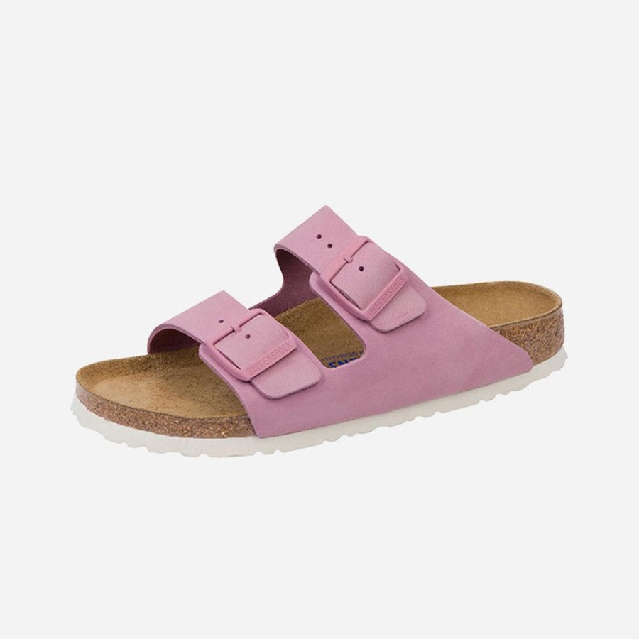 Women'S Birkenstock | Birkenstock Arizona Soft Footbed Nubuck Leather Orchid