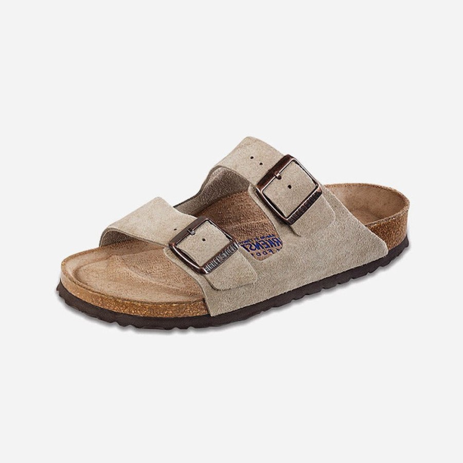 Women'S Birkenstock | Birkenstock Arizona Soft Footbed Suede Leather Taupe