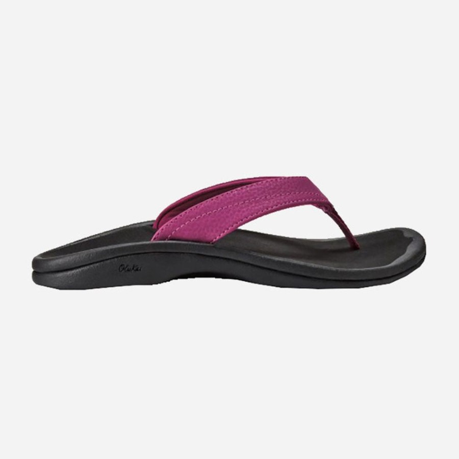 Women'S OLUKAI | Olukai Ohana Orchid Flower/Black