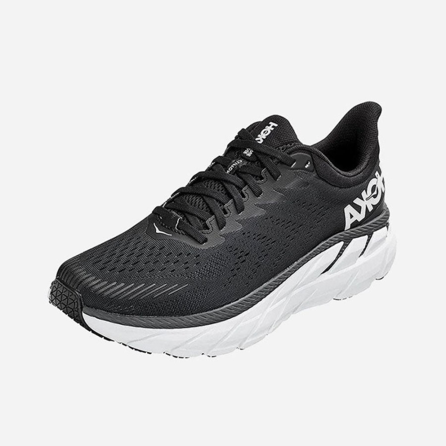 Men'S Hoka | Hoka Men'S Clifton 7 Black/White