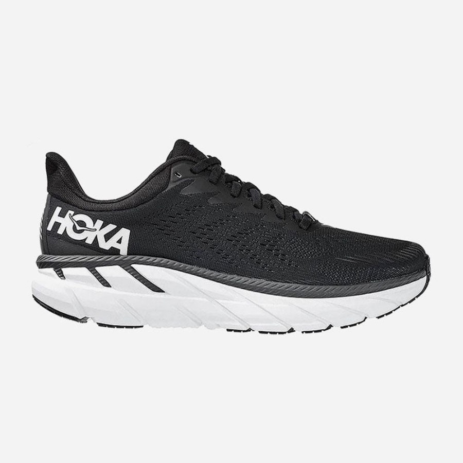 Men'S Hoka | Hoka Men'S Clifton 7 Black/White