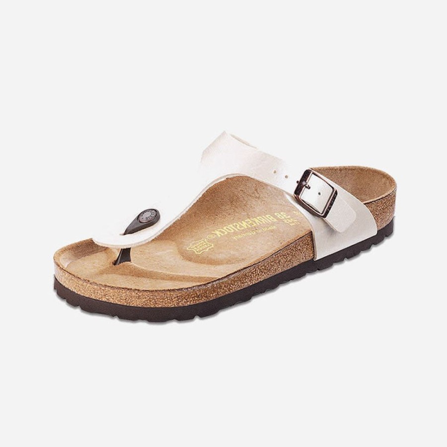 Women'S Birkenstock | Birkenstock Gizeh Birko-Flor Pearl/White