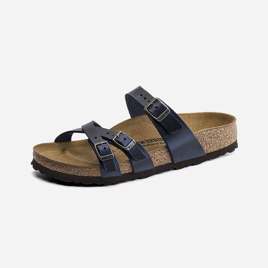 Women'S Birkenstock | Birkenstock Franca Oiled Leather Blue