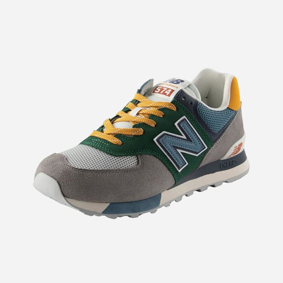 Men'S New Balance | New Balance Men'S 574 Grey/Forest Green