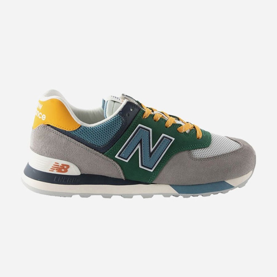 Men'S New Balance | New Balance Men'S 574 Grey/Forest Green