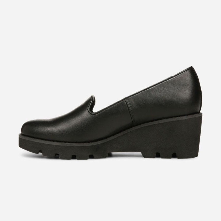 Women'S Vionic | Vionic Willa Wedge Black Leather