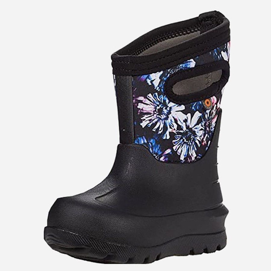 Kid'S Bogs | Bogs Kid'S Neo-Classic Black Flowers