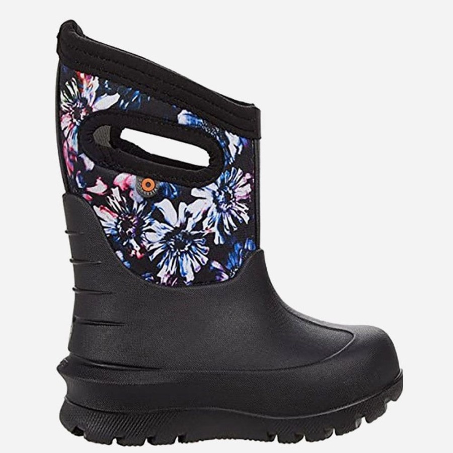 Kid'S Bogs | Bogs Kid'S Neo-Classic Black Flowers