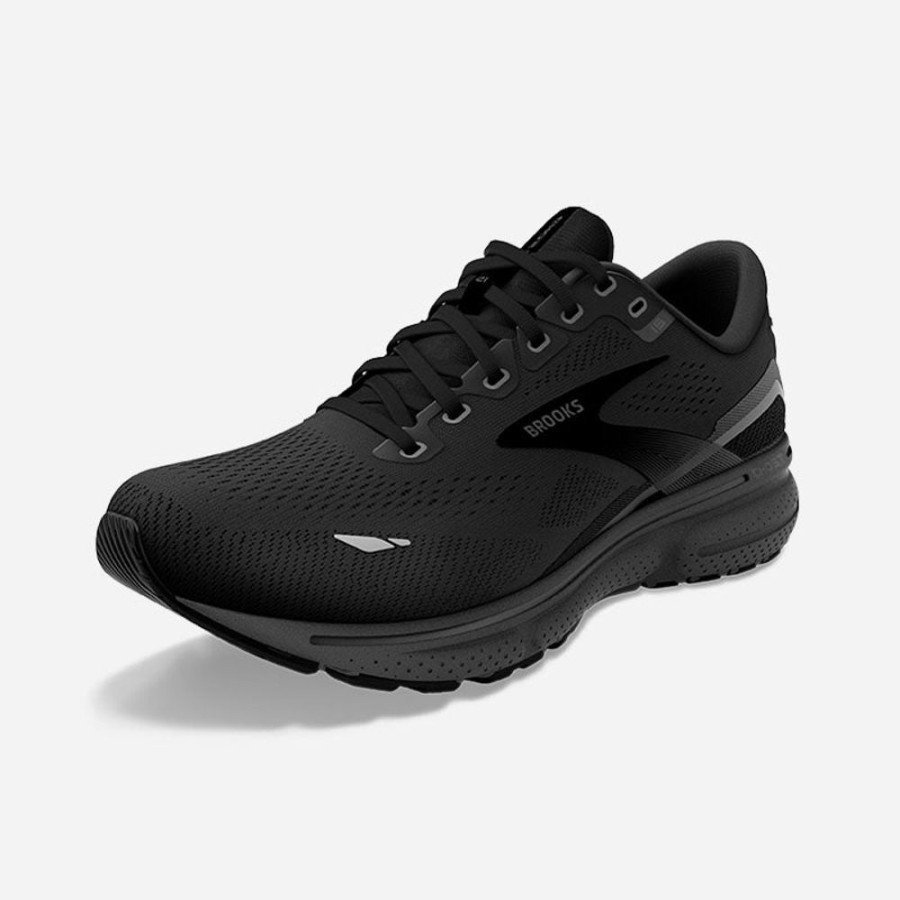 Men'S Brooks | Brooks Men'S Ghost 15 Black/Black/Ebony