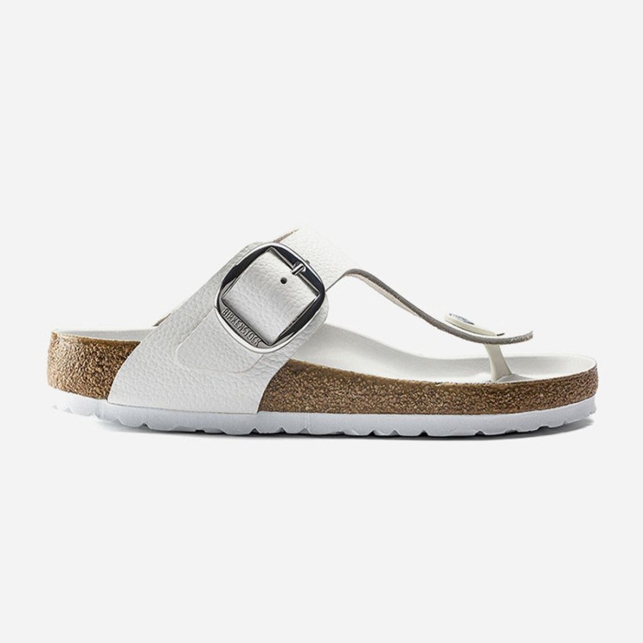 Women'S Birkenstock | Birkenstock Gizeh Big Buckle Leather White