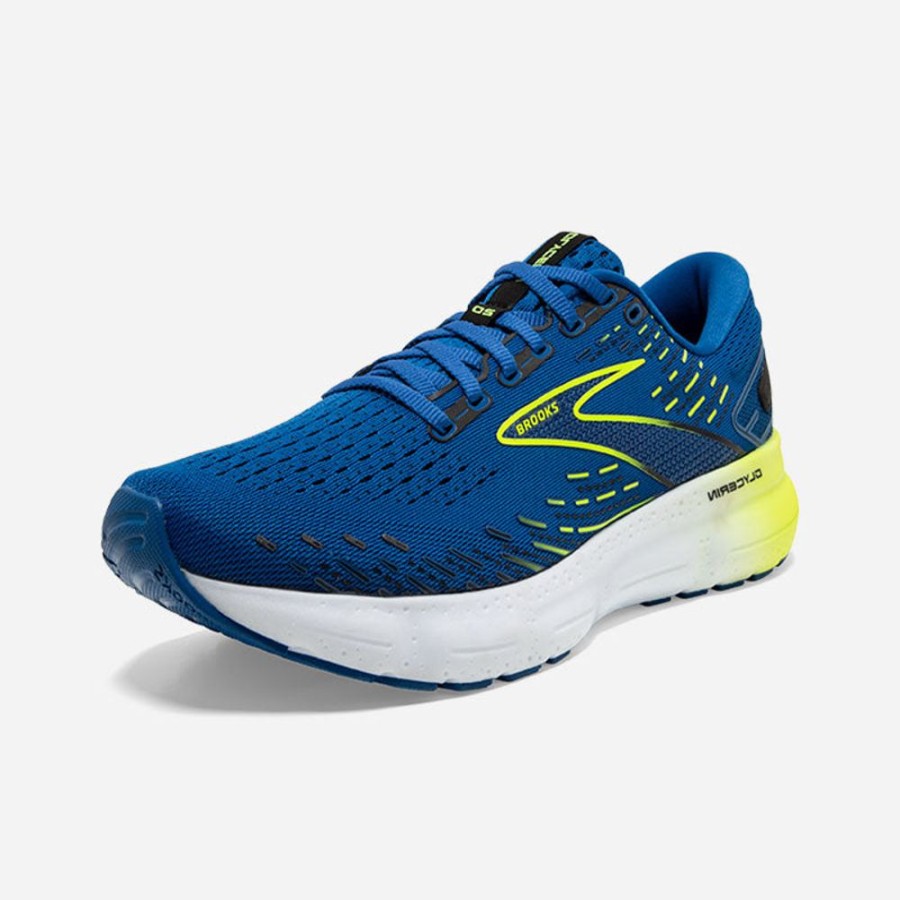 Men'S Brooks | Brooks Men'S Glycerin 20 Blue/Nightlife/White