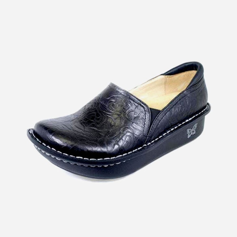 Women'S Alegria | Alegria Debra Black Embossed Rose