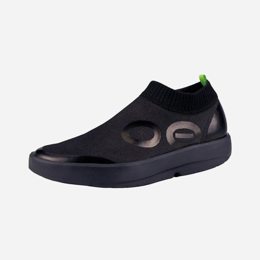 Women'S Oofos | Oofos Men'S Oomg Eezee Knit Black/Black