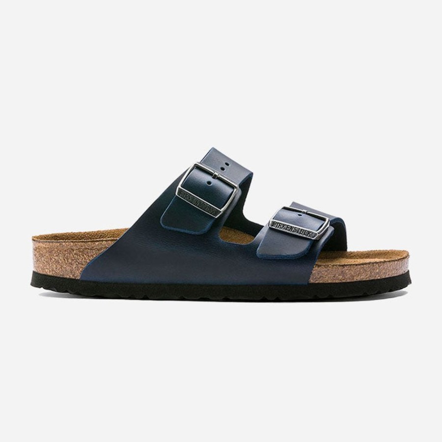 Women'S Birkenstock | Birkenstock Arizona Soft Footbed Oiled Leather Blue